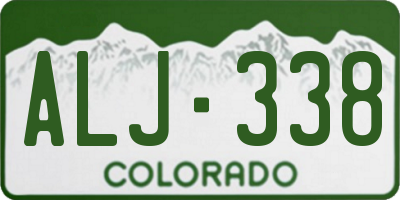 CO license plate ALJ338