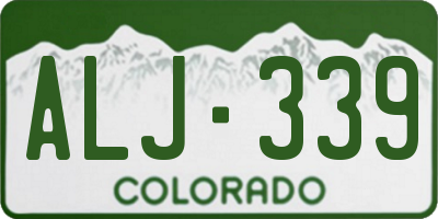 CO license plate ALJ339