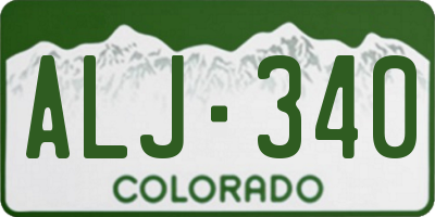 CO license plate ALJ340