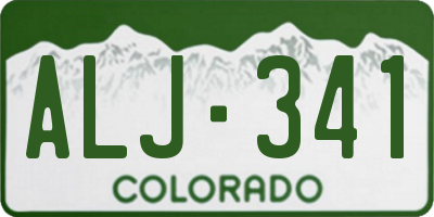 CO license plate ALJ341
