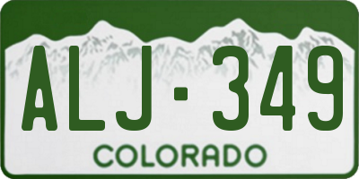 CO license plate ALJ349