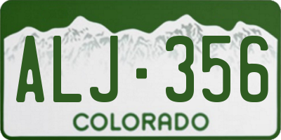 CO license plate ALJ356