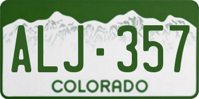 CO license plate ALJ357
