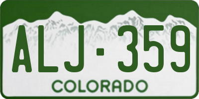 CO license plate ALJ359