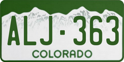 CO license plate ALJ363