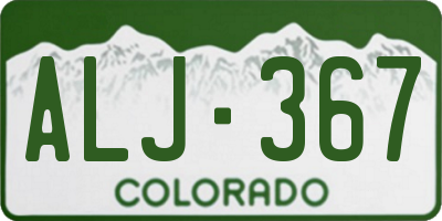 CO license plate ALJ367