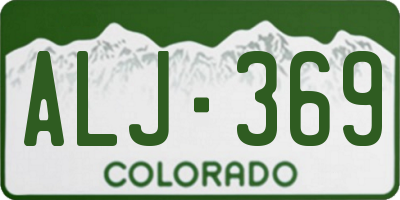 CO license plate ALJ369