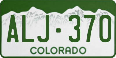 CO license plate ALJ370