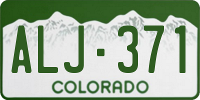 CO license plate ALJ371