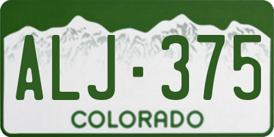 CO license plate ALJ375