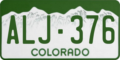 CO license plate ALJ376