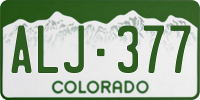 CO license plate ALJ377