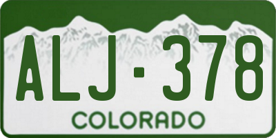 CO license plate ALJ378