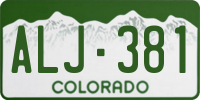 CO license plate ALJ381