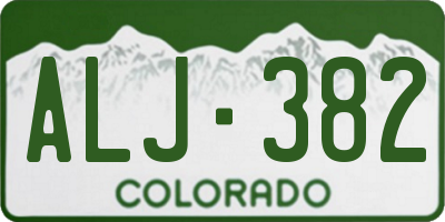 CO license plate ALJ382