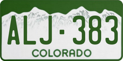 CO license plate ALJ383
