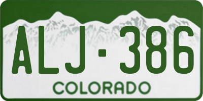 CO license plate ALJ386
