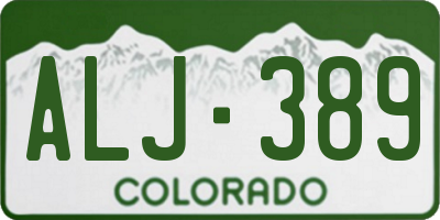 CO license plate ALJ389
