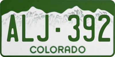 CO license plate ALJ392