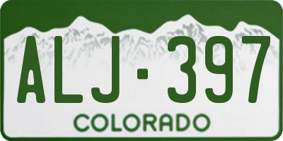 CO license plate ALJ397