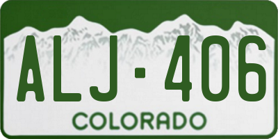 CO license plate ALJ406