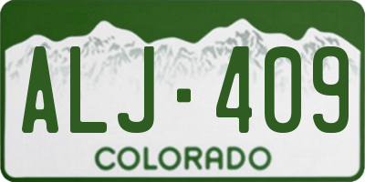 CO license plate ALJ409