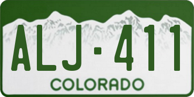 CO license plate ALJ411