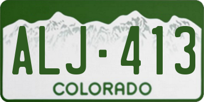 CO license plate ALJ413