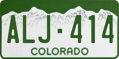 CO license plate ALJ414