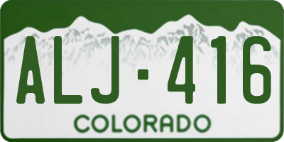 CO license plate ALJ416