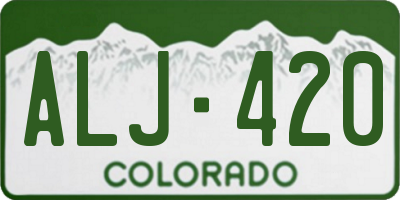 CO license plate ALJ420