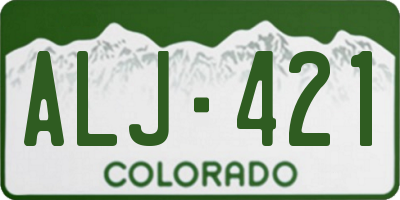 CO license plate ALJ421