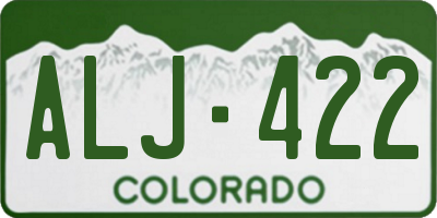 CO license plate ALJ422