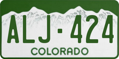 CO license plate ALJ424