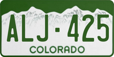 CO license plate ALJ425