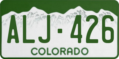 CO license plate ALJ426