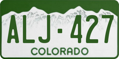 CO license plate ALJ427