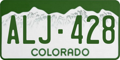 CO license plate ALJ428