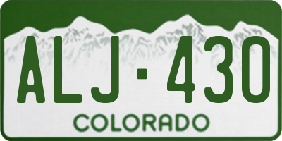 CO license plate ALJ430