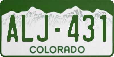 CO license plate ALJ431