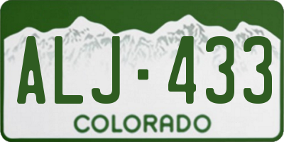 CO license plate ALJ433