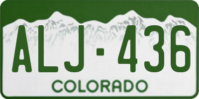 CO license plate ALJ436