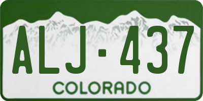 CO license plate ALJ437
