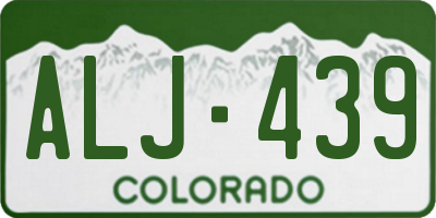 CO license plate ALJ439