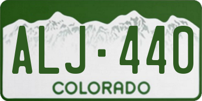 CO license plate ALJ440