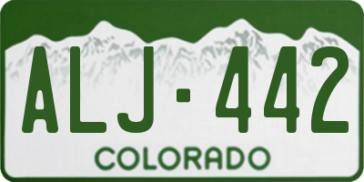 CO license plate ALJ442