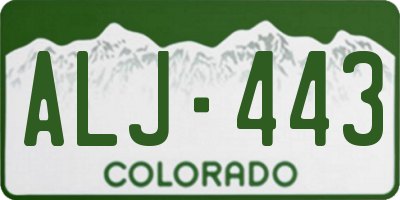 CO license plate ALJ443