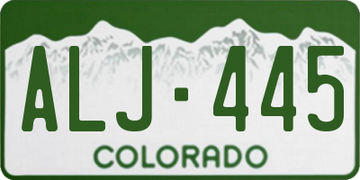 CO license plate ALJ445
