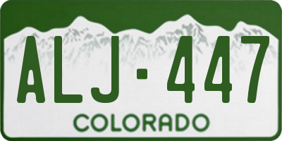 CO license plate ALJ447
