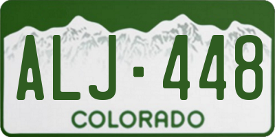 CO license plate ALJ448